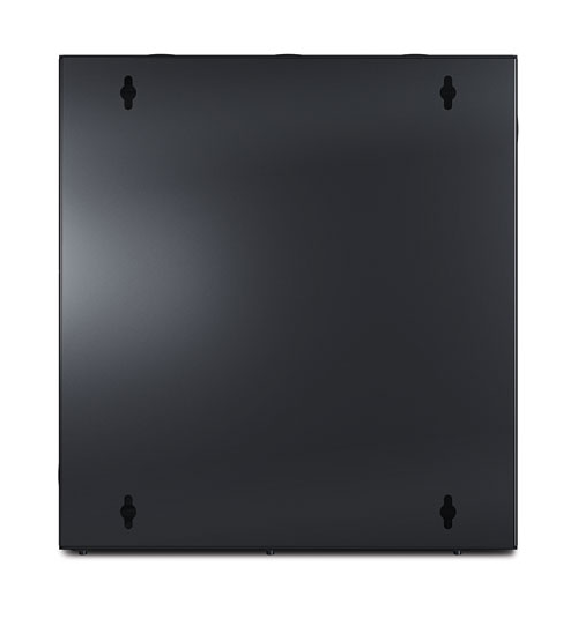 NetShelter WX, de 13 U, com trilho para montagem vertical com perfuração roscada e porta frontal de vidro, negro
