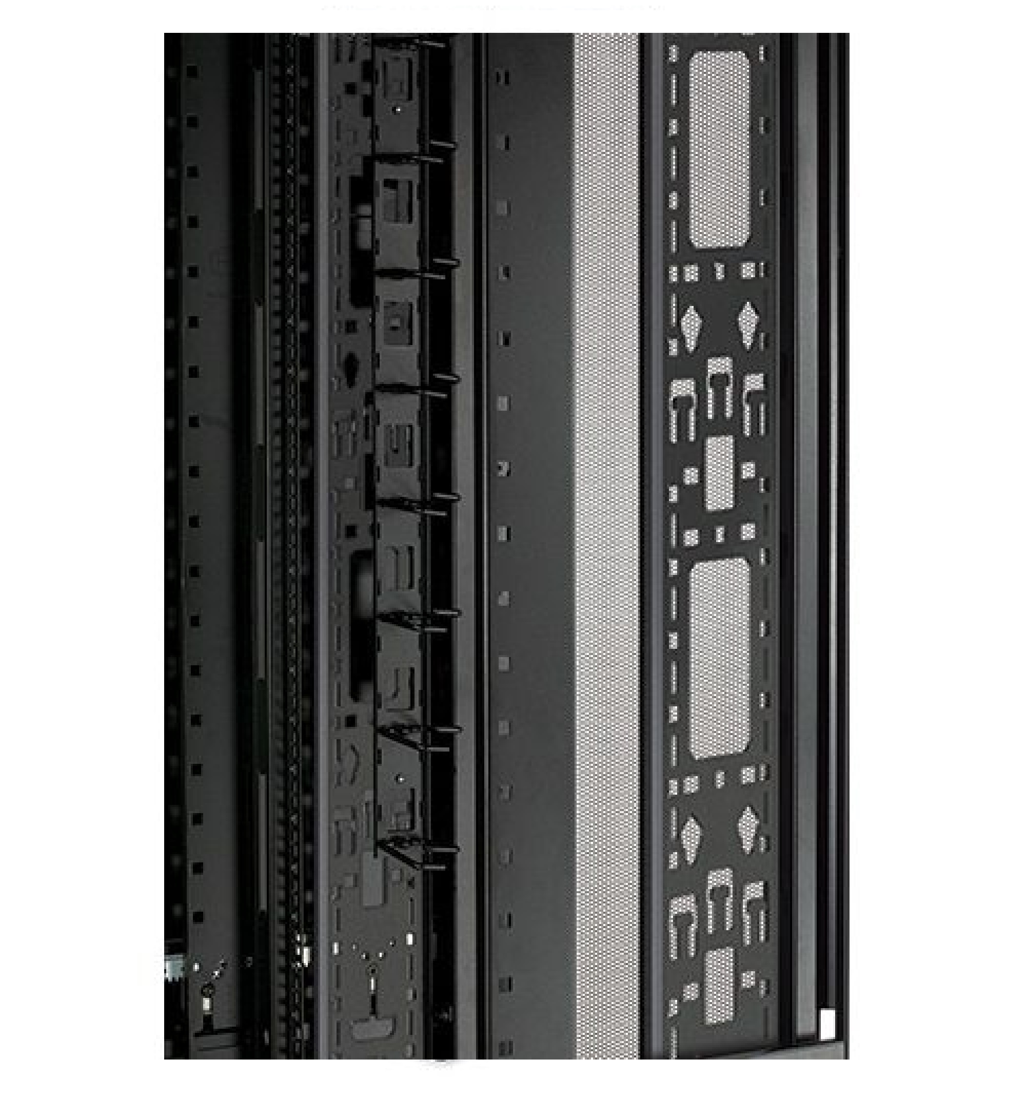 Rack NetShelter SX 42 U, 600 mm de largura x 1070 mm de profundidade, com painéis laterais, preto